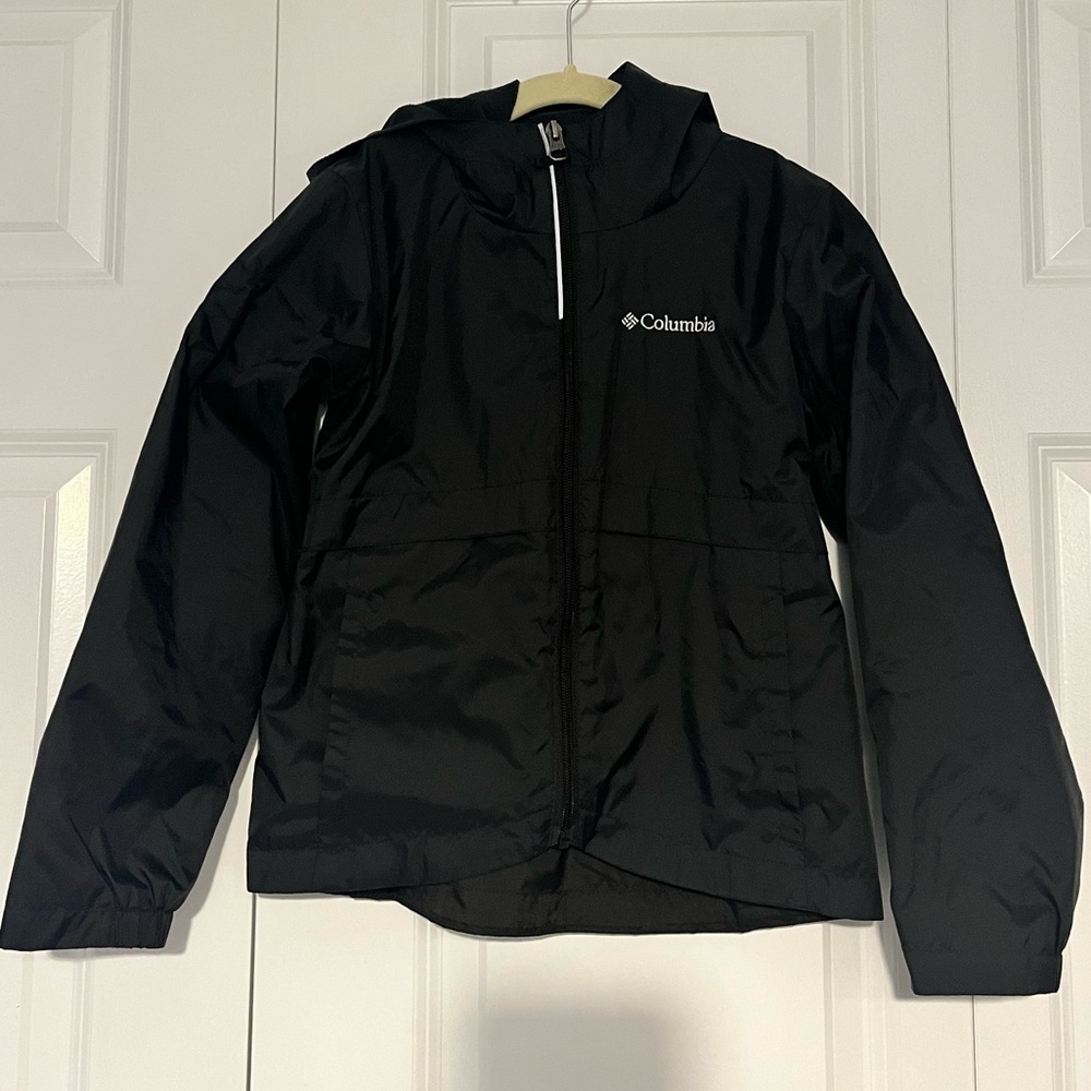 Kids Columbia fleece lined rain jacket